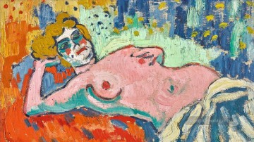 Nacktheit Werke - Nackt in couche Maurice de Vlaminck impressionismus